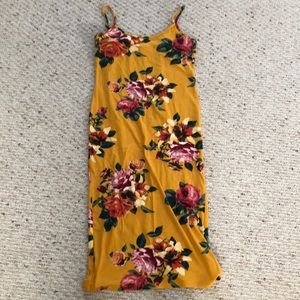 Floral stretch midi dress